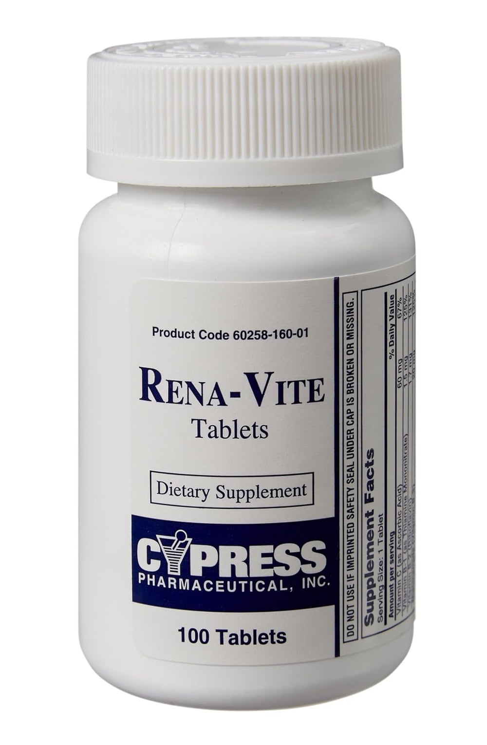 Main product image showing Rena-Vite Tablets package with 3 bottles