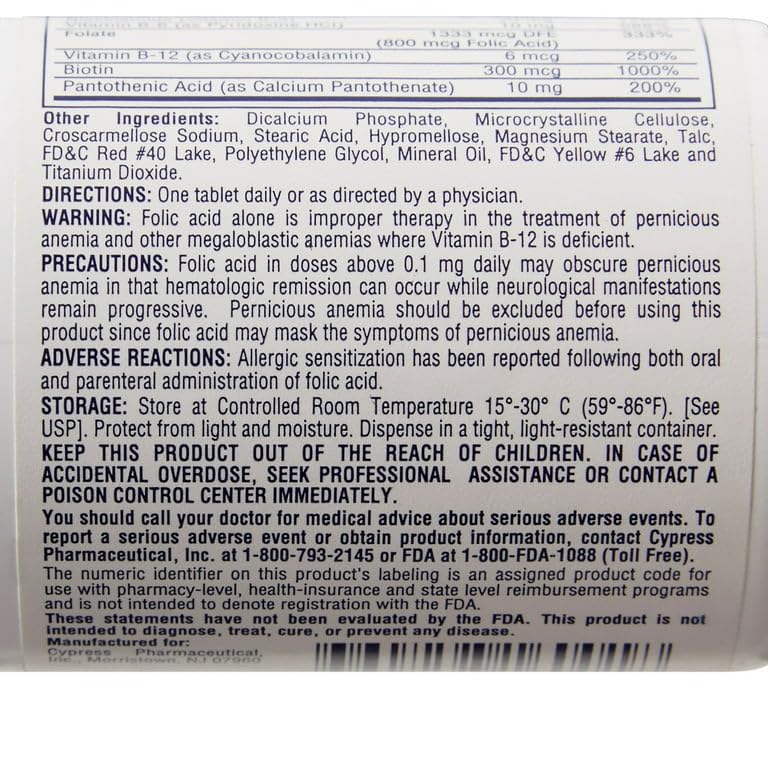 Close-up of Rena-Vite bottle label