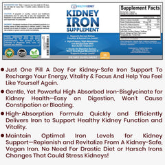 Renal vitamins iron with Vitamin C for maximum absorption