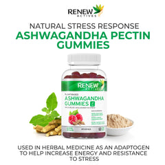 Close-up of mixed berry flavored Ashwagandha gummy