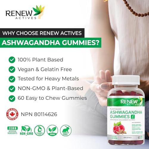 Product label showing 60 gummies and 100MG per 4 gummies