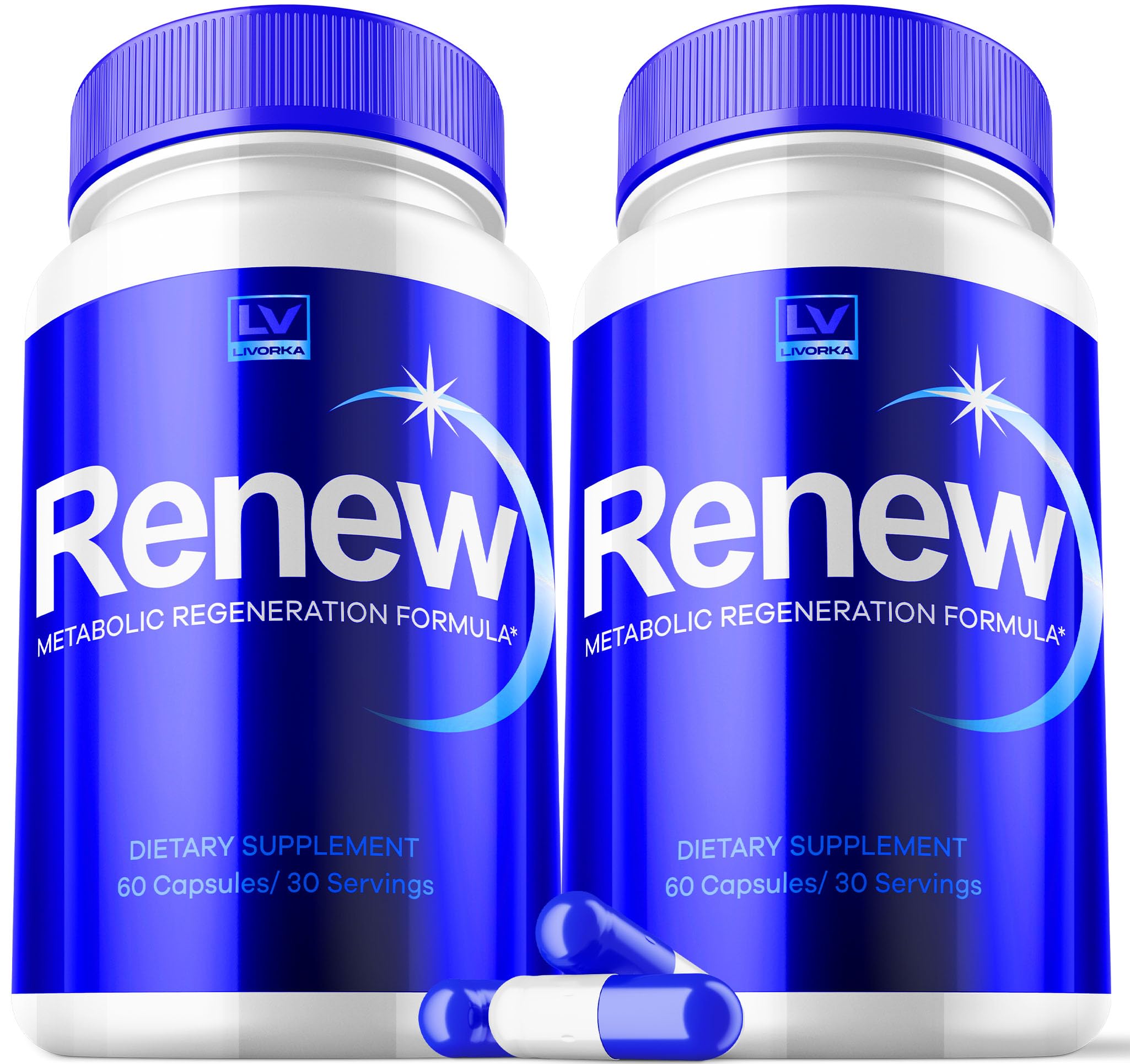 Two-pack Renew Capsules bottles front view