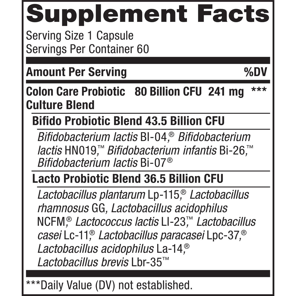 Graphic showing 12 probiotic strains in the formula