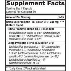 Graphic showing 12 probiotic strains in the formula