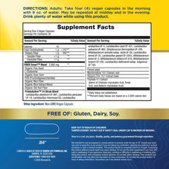 Fiber Smart ingredients including flaxseed, probiotics and L-glutamine