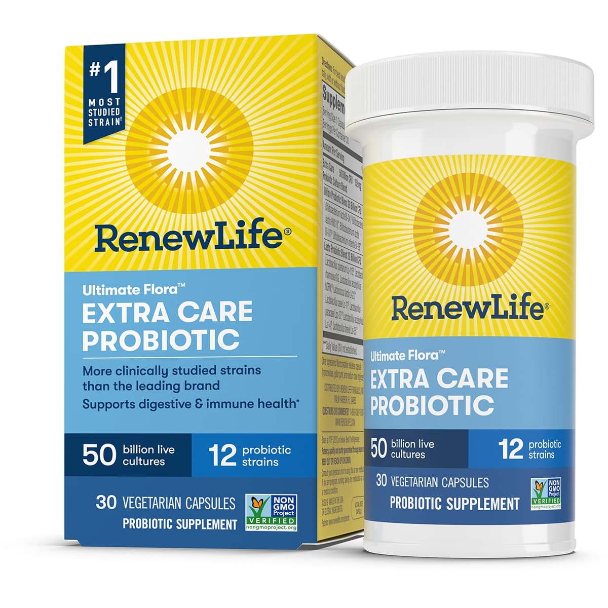 Renew Life Ultimate Flora Extra Care Probiotic 50 Billion, 30 Count bottle