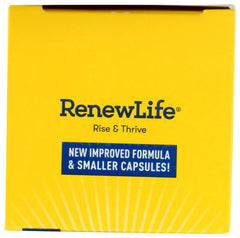 Probiotic capsules inside Renew Life Men's Care bottle