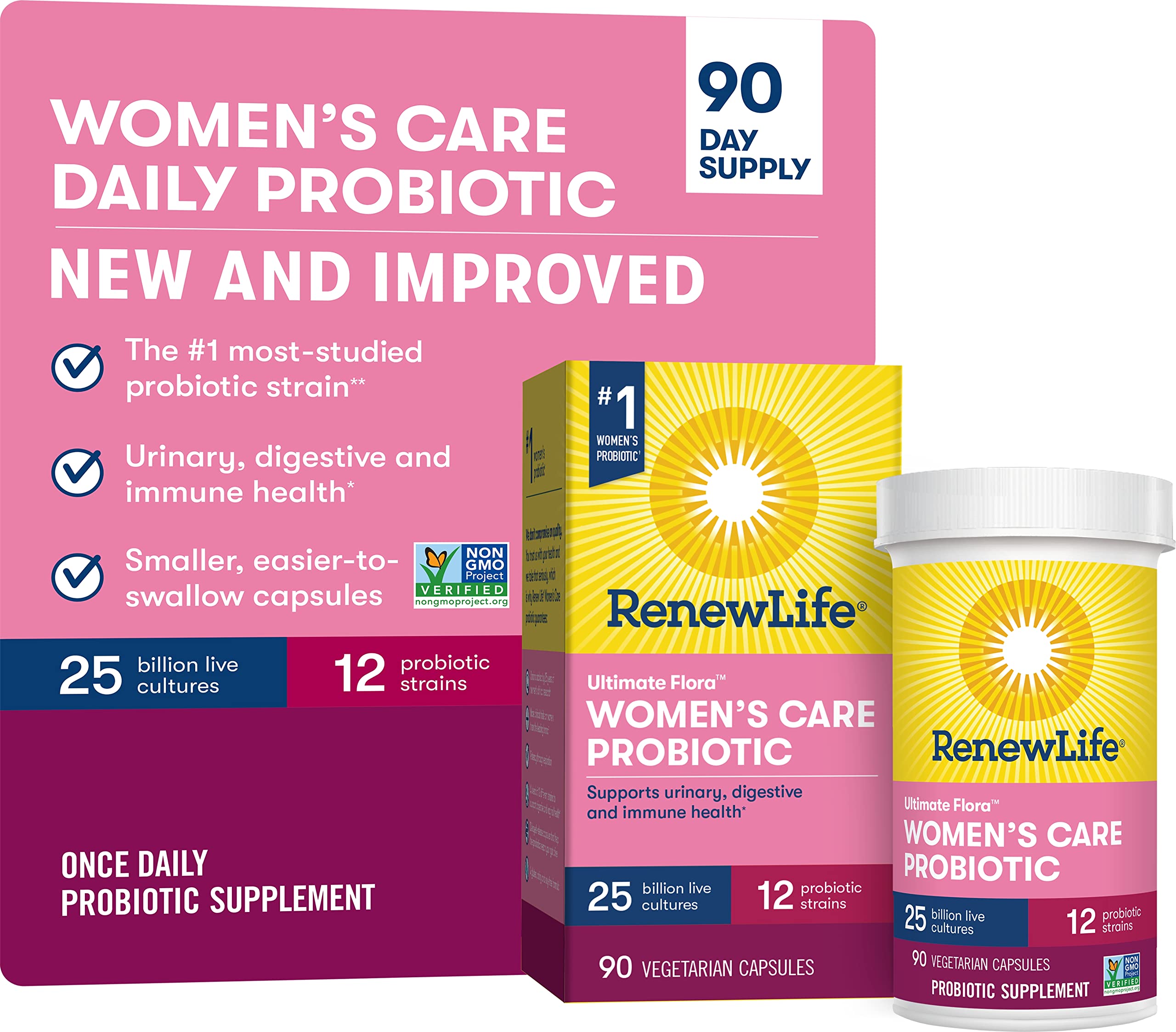 Renew Life Ultimate Flora Women's Care Probiotic bottle - 25 Billion CFU