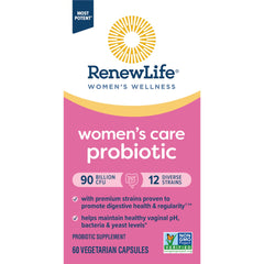 Renew Life Women's Probiotic 12-strain blend highlights diverse support for vaginal balance