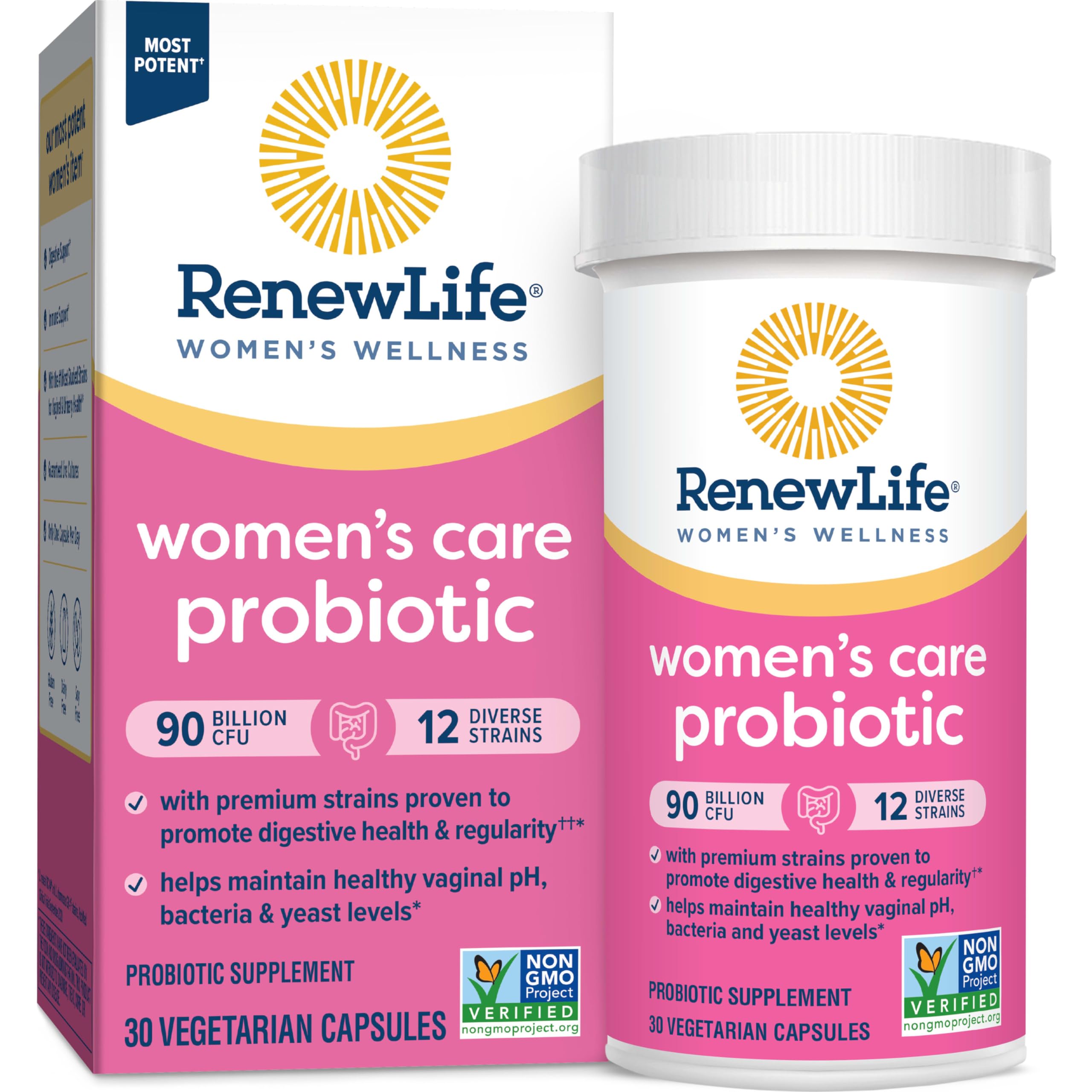 Renew Life Women's Probiotic Capsules bottle front view