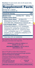 Renew Life Women's Probiotic expiration date close-up on packaging