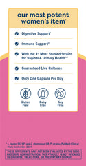 Renew Life Women's Probiotic gg strain close-up highlighting the No. 1 studied strain