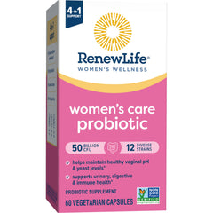 Renew Life probiotic badge notes gluten-free, dairy-free, and soy-free