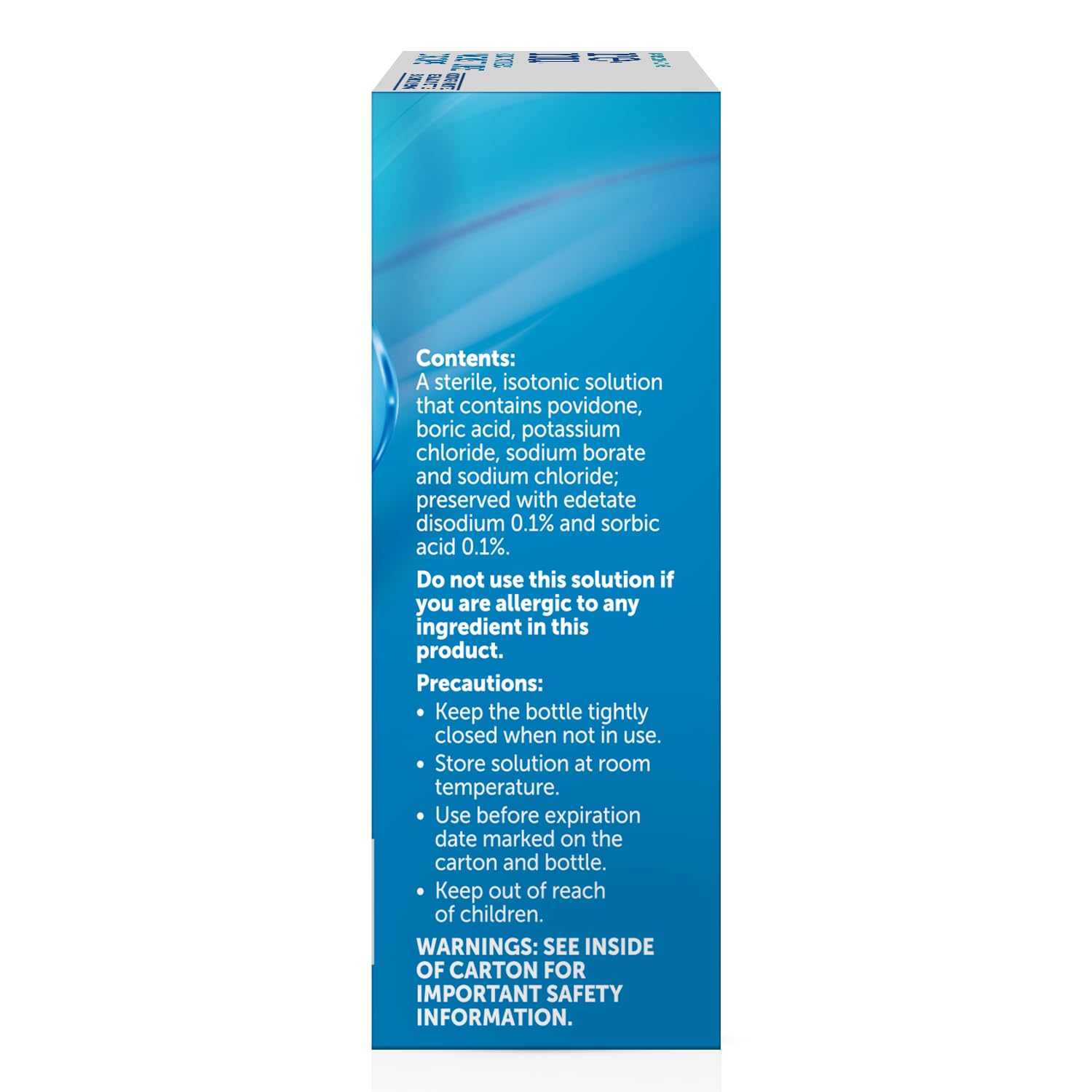 Box packaging for Renu MultiPlus 8 mL pack of 6