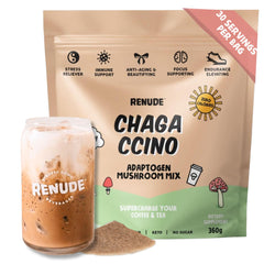 Hero packaging shot of Renude Chagaccino