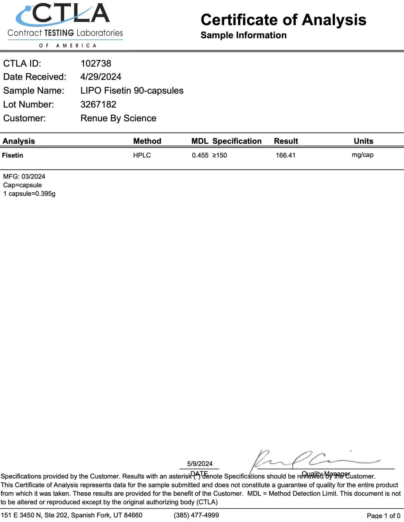 Made in USA GMP facility label on product packaging