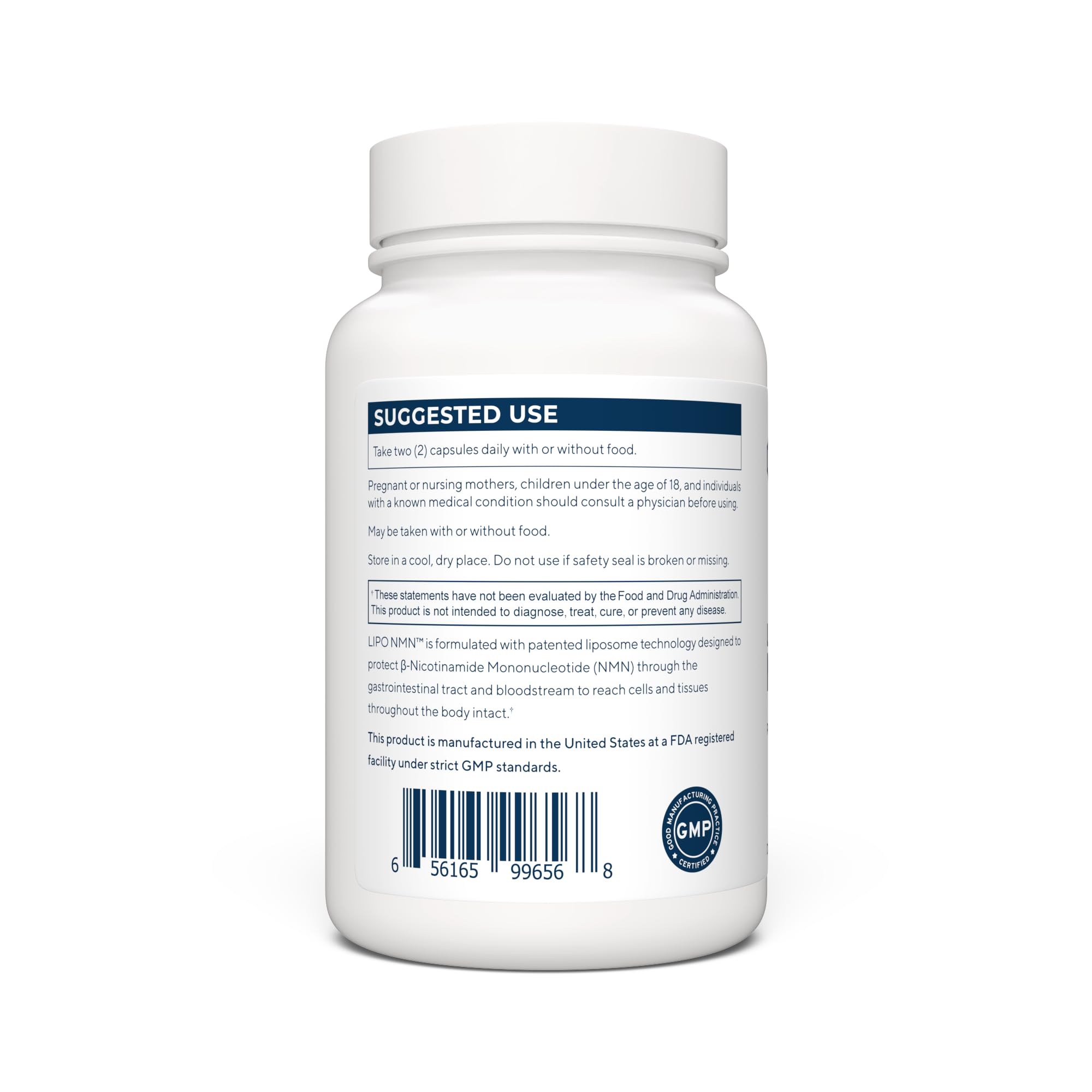 Renue By Science NMN capsules close-up highlighting liposomal delivery and absorption benefits