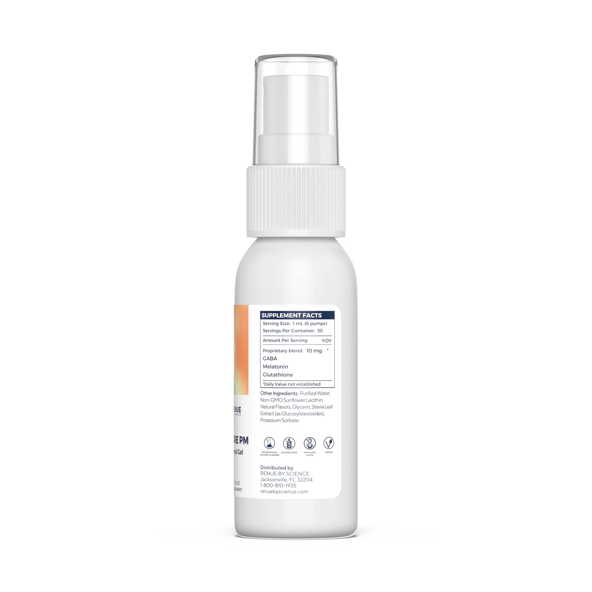 Close-up of Restore PM liposomal sleep gel spray nozzle