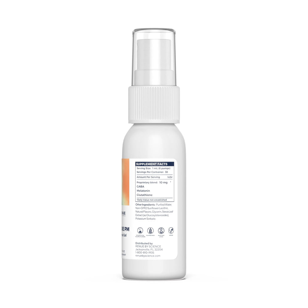 Close-up of Restore PM liposomal sleep gel spray nozzle