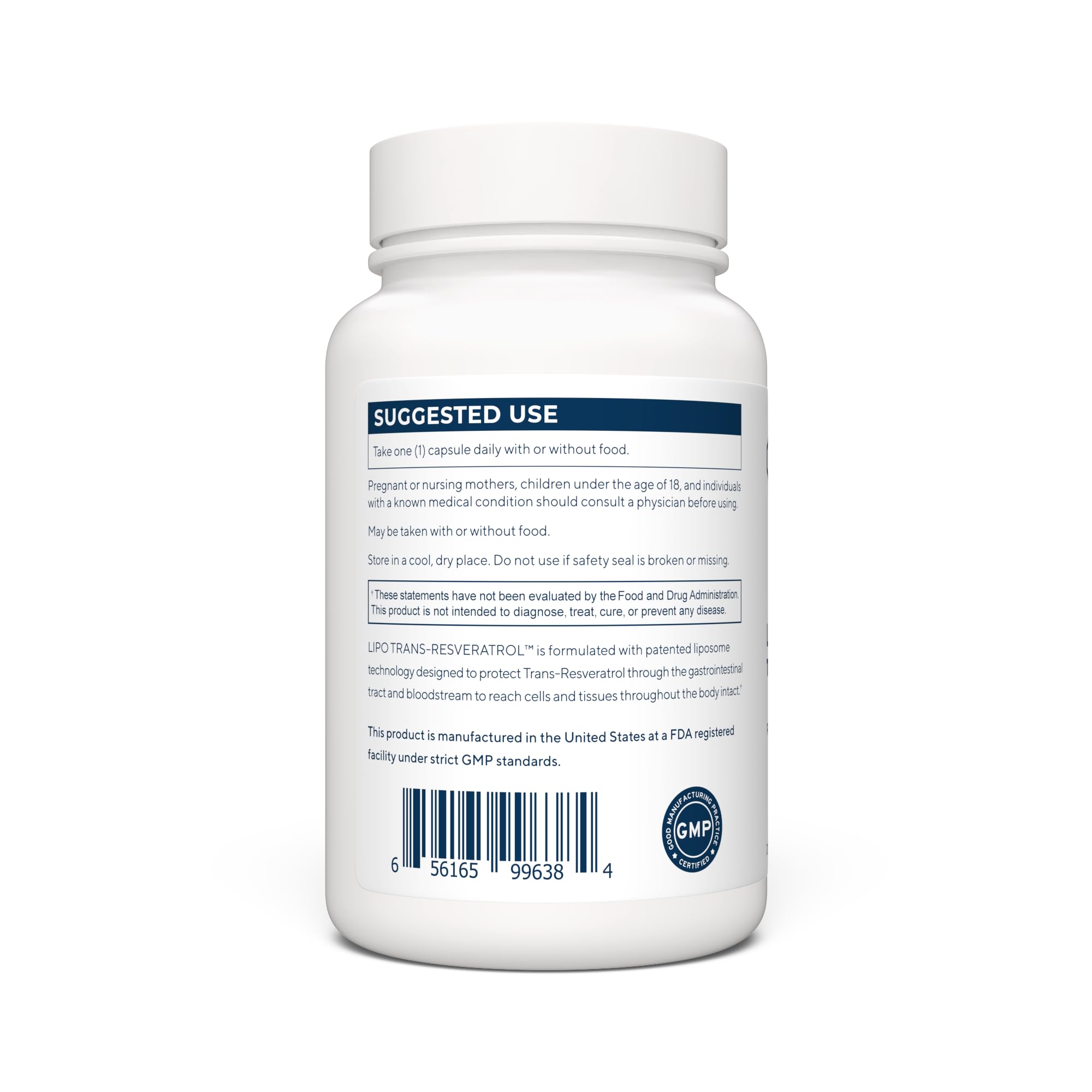 Graphic illustrating liposomal delivery system for Resveratrol