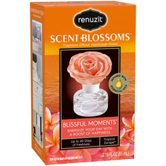 Room ambience with Renuzit Scent Blossoms diffuser in tropical decor