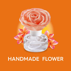 Detail shot of handcrafted flower petals