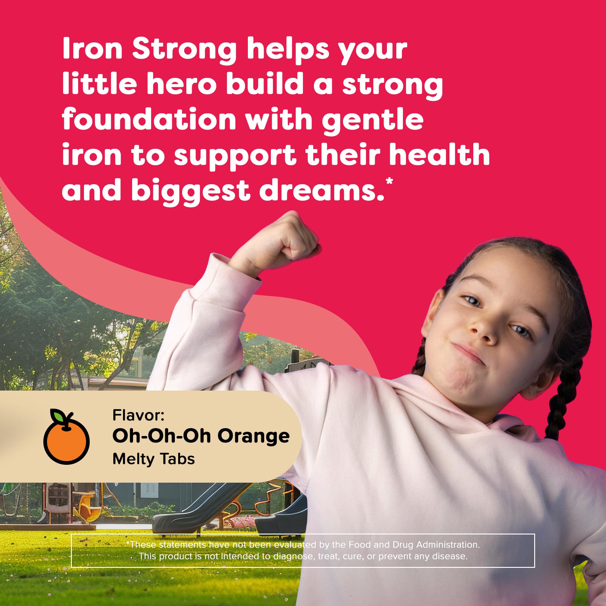 Dissolving Renzo's kids iron tablets in water