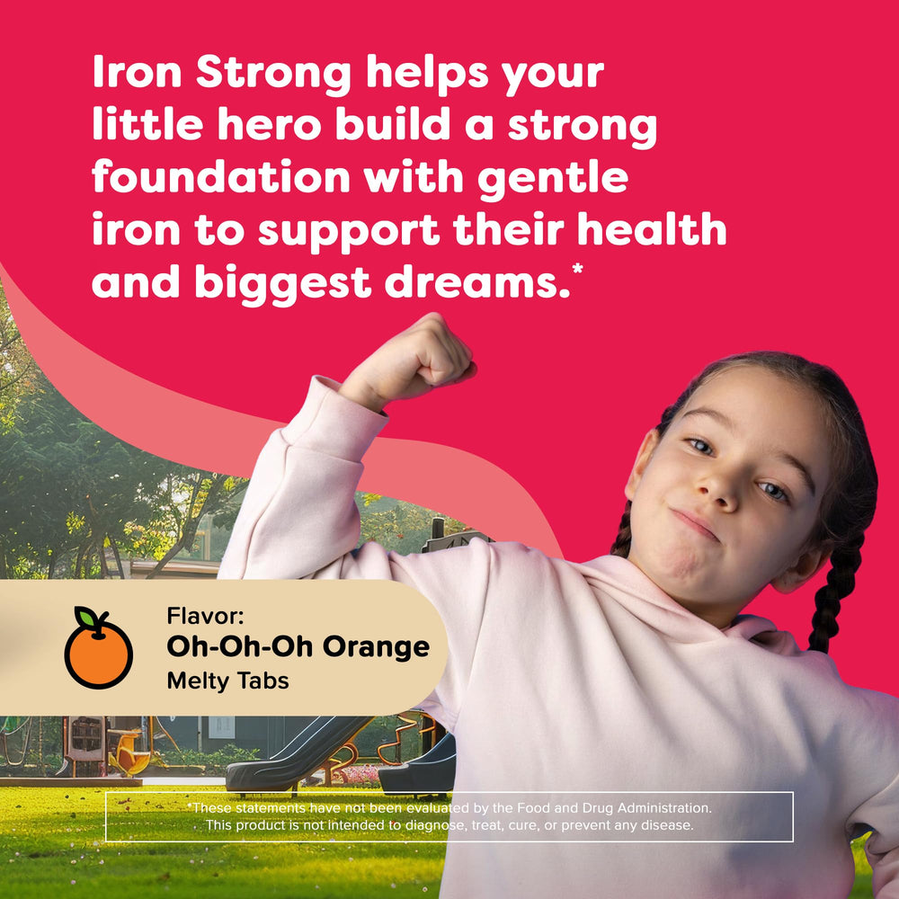 Dissolving Renzo's kids iron tablets in water