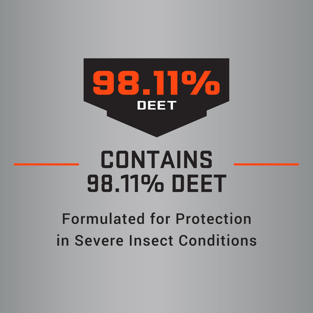 Repel 100 on a hiking backpack implies ready-to-go field protection.