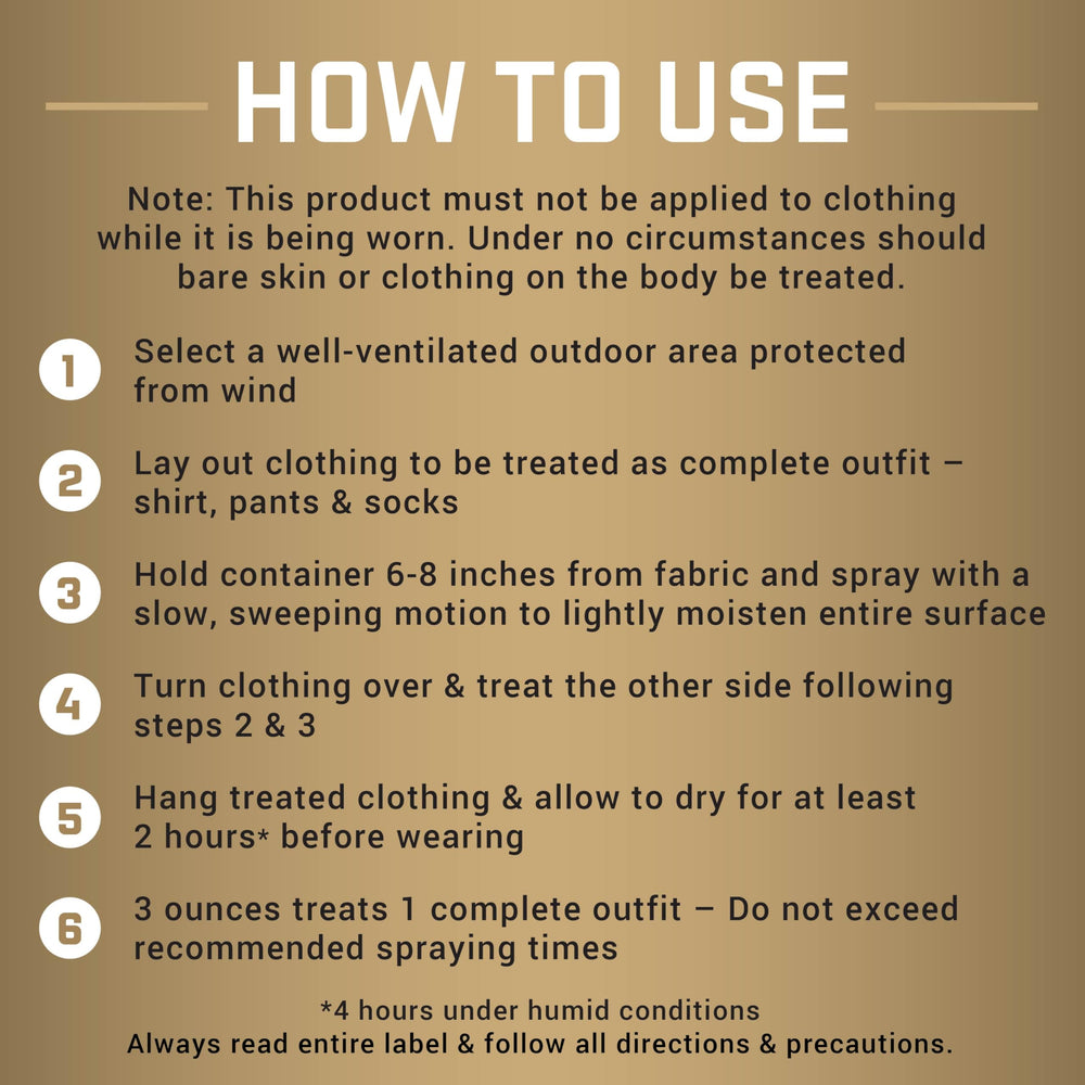 Two-week residual protection keeps gear ready for the next adventure.