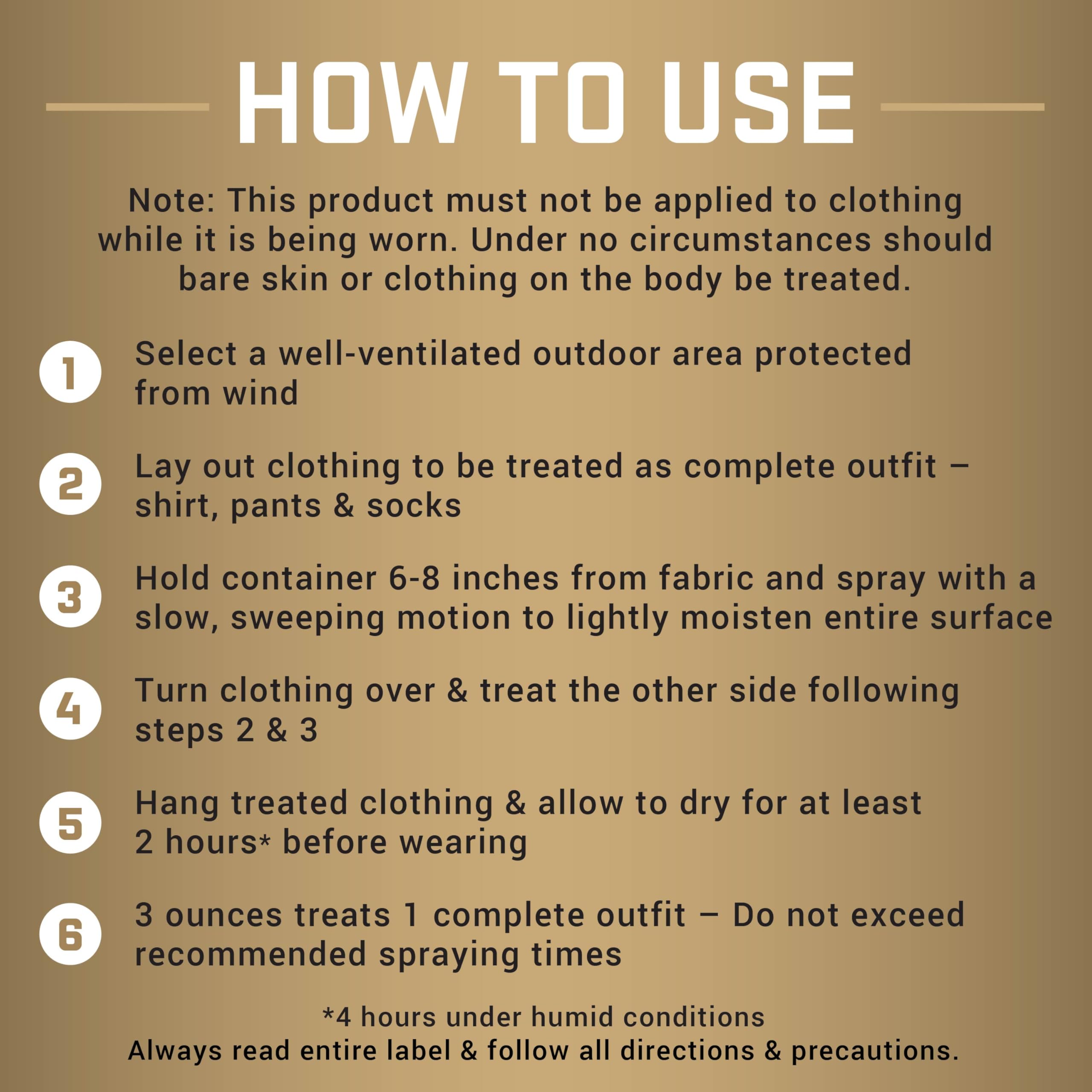Two-week residual protection keeps gear ready for the next adventure.