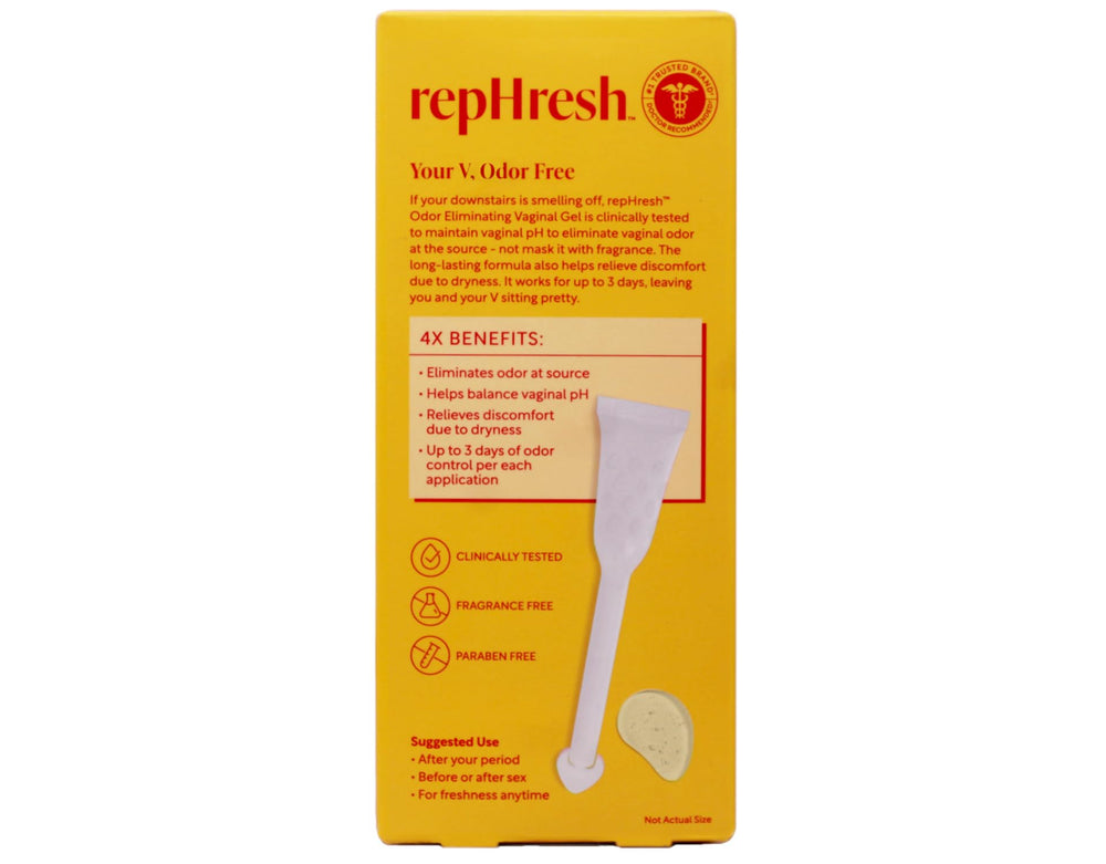 Rephresh vaginal gel helps maintain healthy vaginal pH balance.