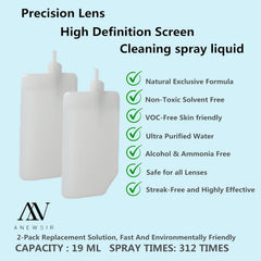 Replaceable cleaning liquid bottle in black