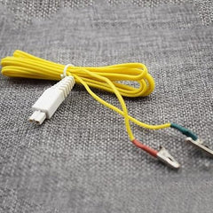 Replacement alligator clip output cable for medical device