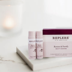Nutrition panel on Replere Antioxidant Beauty Shooters packaging
