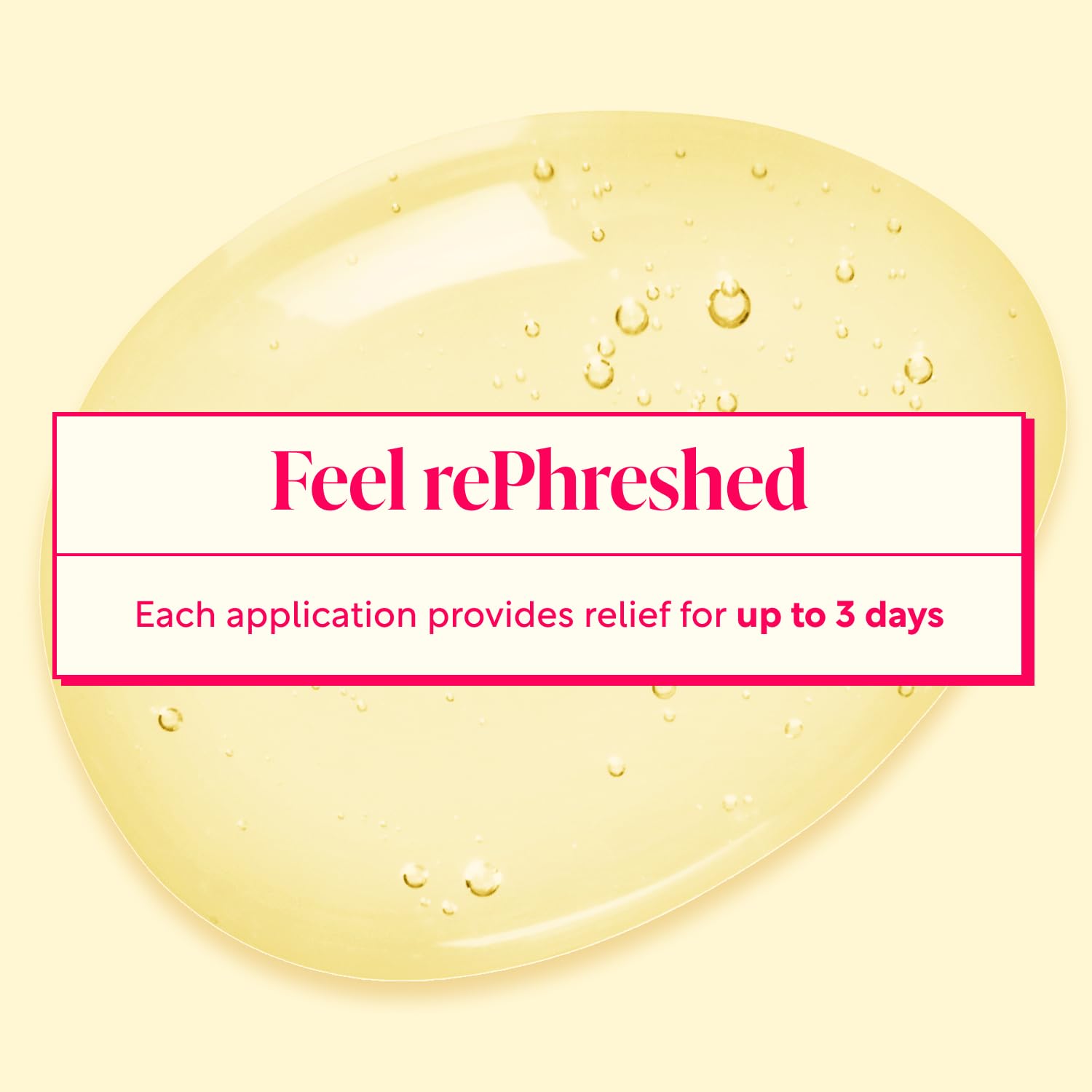 Rephresh fragrance-free formulation suitable for sensitive users