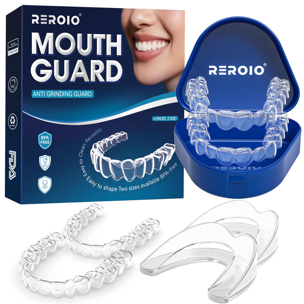 REROIO mouth guard for night use shown on model