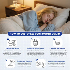 Mouth guard being rinsed to demonstrate easy cleaning
