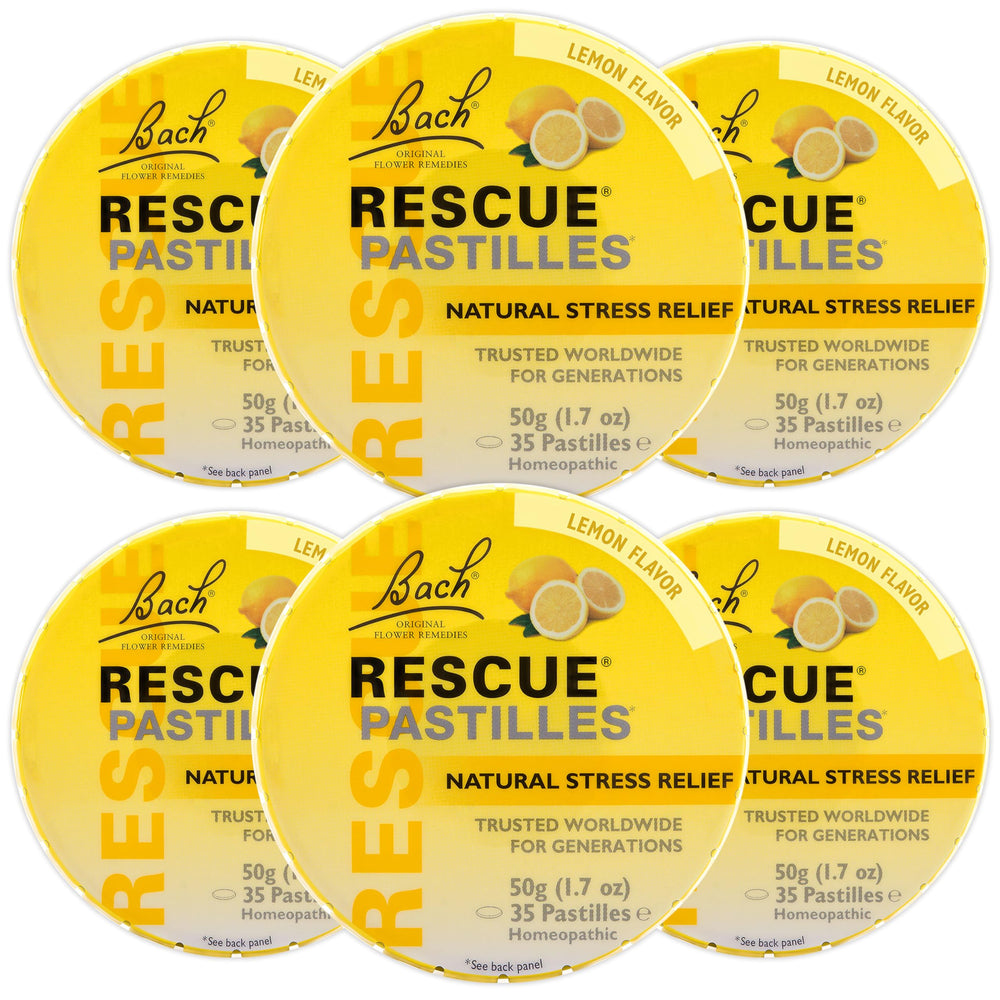 RESCUE Bach PASTILLES Lemon 6-pack box