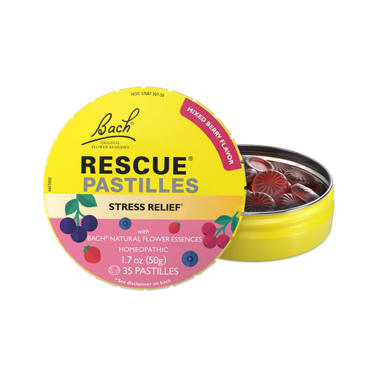 RESCUE Bach Pastilles Mixed Berry flavor packaging