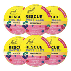 Front view of Rescue Bach PASTILLES Mixed Berry lozenges