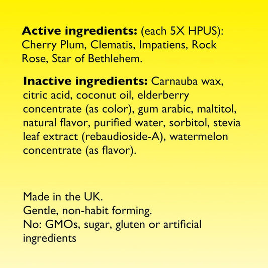 Front view of RESCUE Bach PASTILLES Watermelon Flavor lozenges