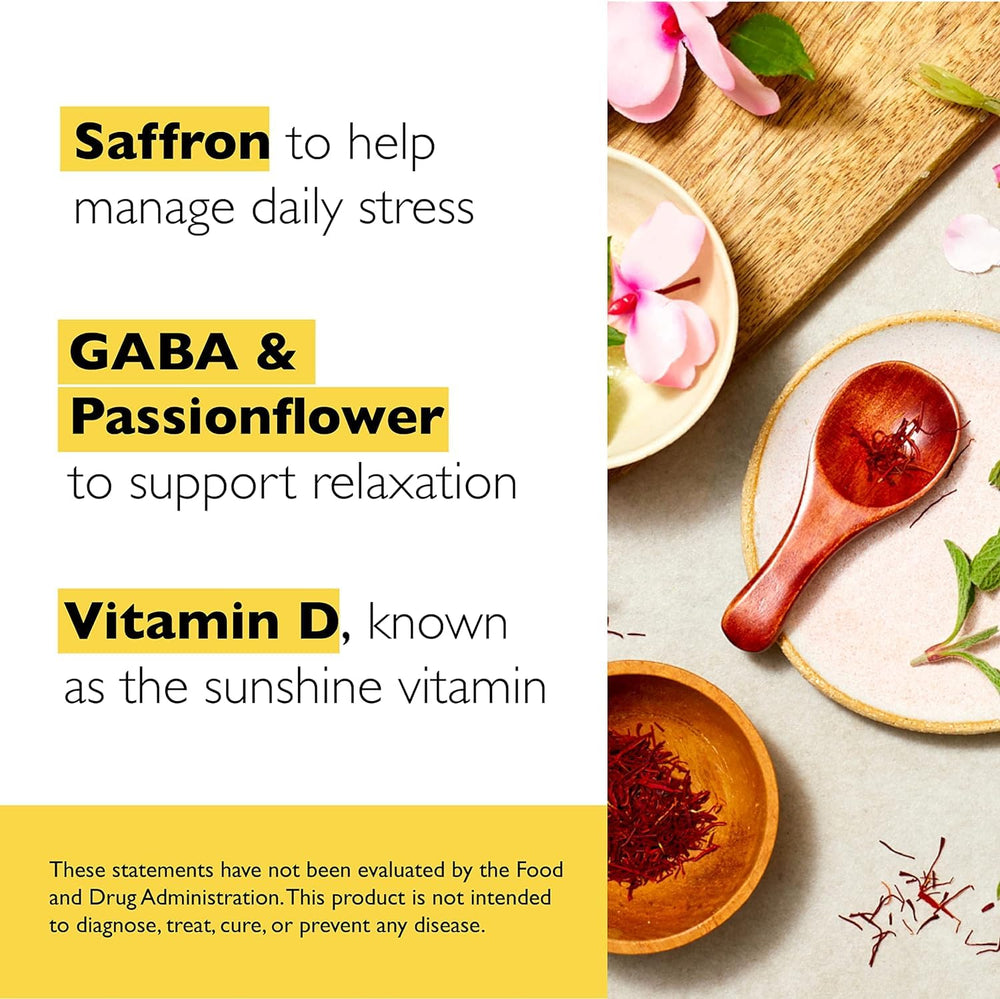 RESCUE Bach Plus Mood and Stress Gummies 3-pack display for convenient daytime supplementation.