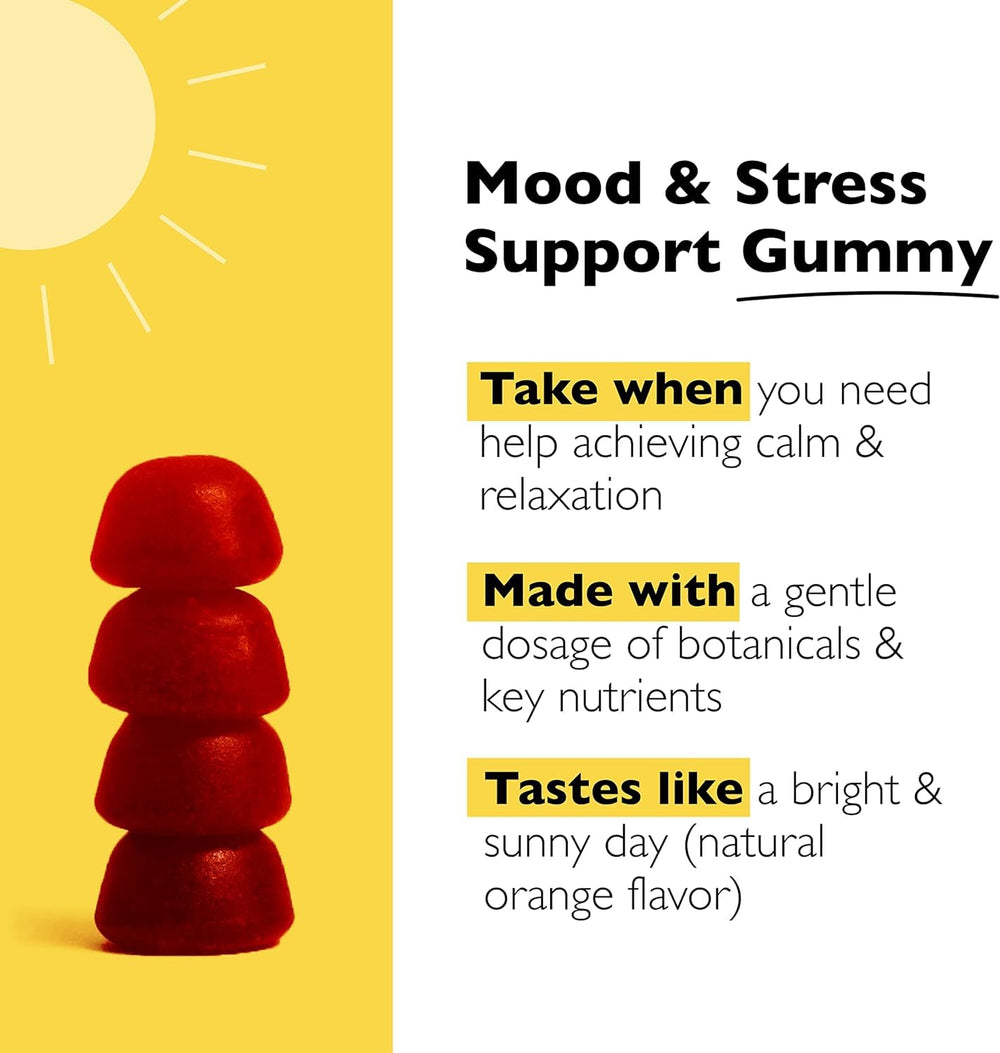 RESCUE Bach Plus Mood & Stress Gummies product label