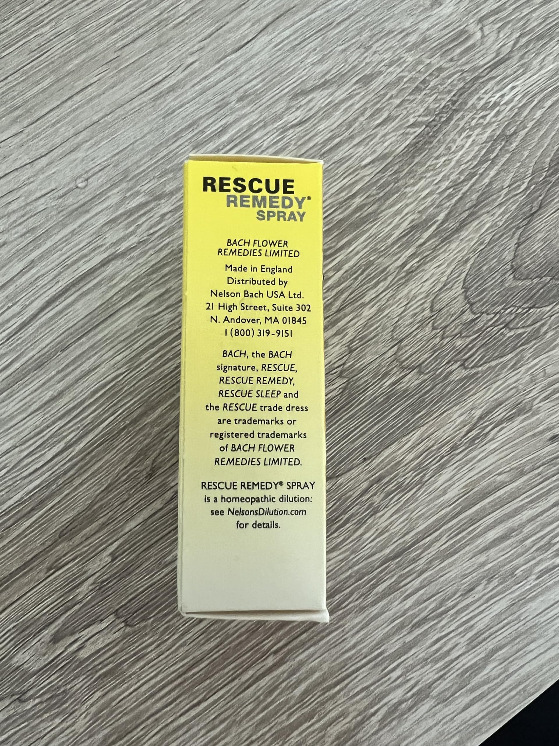 Back label showing usage instructions