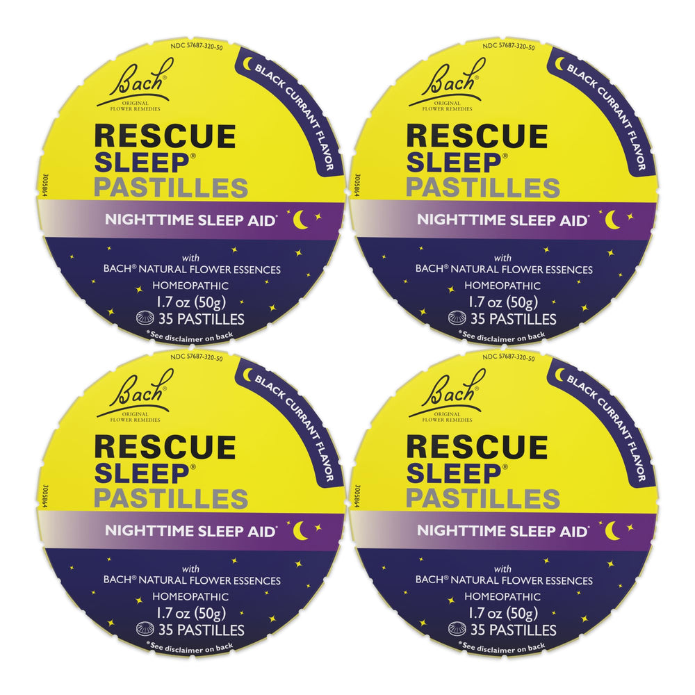 RESCUE Sleep Pastilles black currant pack front for calming bedtime ritual