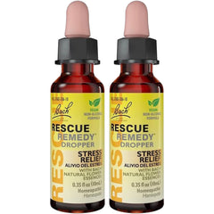 Front view of RESCUE Bach Remedy Dropper 10mL Pack of 2