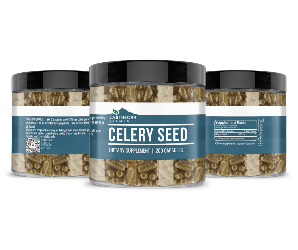 Resealable plastic container for celery seed capsules