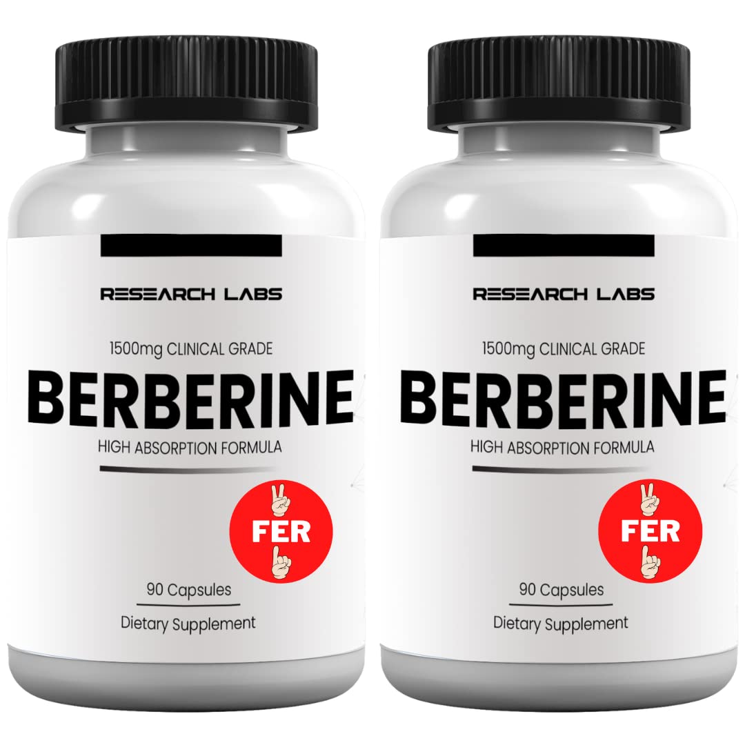 Research Labs Berberine 1500mg BerberQuil support bottle