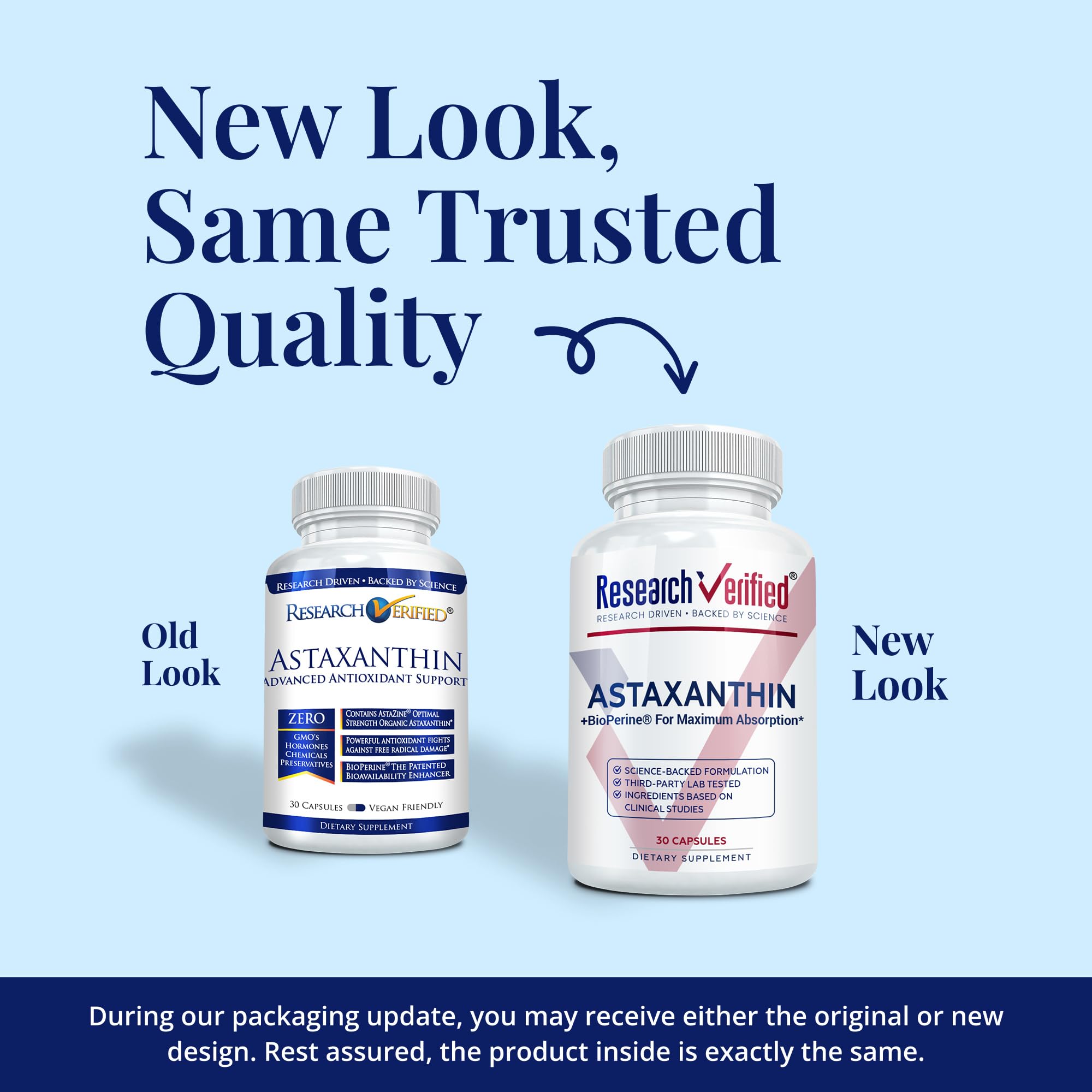Research Verified Astaxanthin bottle label